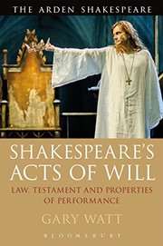 Front cover of Shakespeare's Acts of Will by Gary Watt
