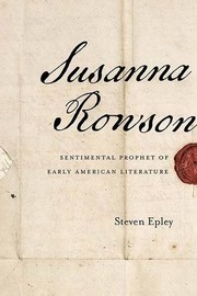 Cover of Susanna Rowson by Steven Epley