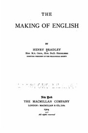 Front cover of The making of English by Henry Bradley