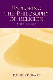Front cover of Exploring the Philosophy of Religion by Stewart, David