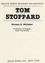 Cover of Tom Stoppard by Thomas R. Whitaker