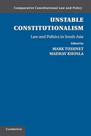 Cover of Unstable Constitutionalism by Mark Tushnet