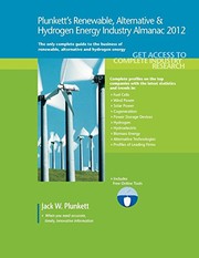 Cover of Plunkett's Renewable, Alternative & Hydrogen Energy Industry Almanac 2012 by Jack W. Plunkett