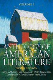 Cover of Anthology of American Literature, Volume I (Anthology of American Literature) by George McMichael
