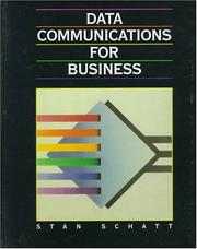 Front cover of Data communications for business by Stanley Schatt