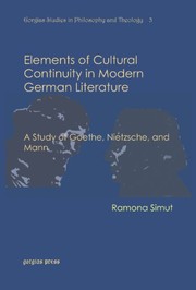 Front cover of Elements of cultural continuity in modern German literature by Ramona Simut