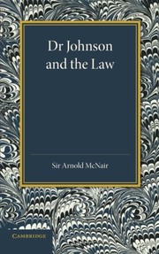 Front cover of Dr. Johnson and the law by McNair, Arnold Duncan McNair Baron
