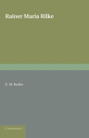 Cover of Rainer Maria Rilke by Eliza Marian Butler