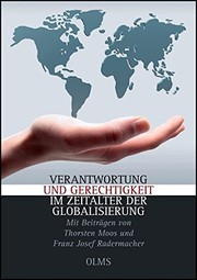 Front cover of Verantwortung und Gerechtigkeit im Zeitalter der Globalisierung by Thorsten Moos