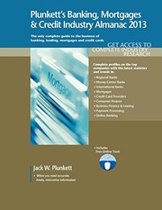 Cover of Plunkett's Banking, Mortgages & Credit Industry Almanac 2013 by Jack W. Plunkett