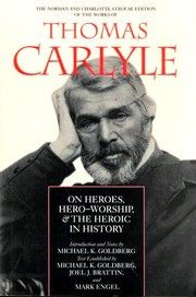 Front cover of On heroes, hero-worship and the heroic in history by Thomas Carlyle