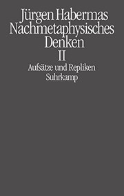 Front cover of Nachmetaphysisches Denken II by Jürgen Habermas