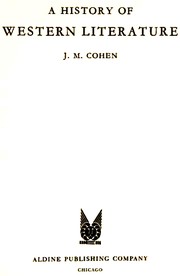 Cover of A history of Western literature by J. M. (John Michael) Cohen