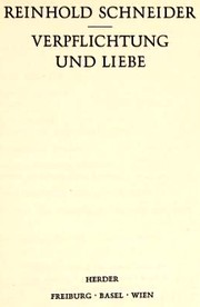 Cover of Verpflichtung und Liebe by Reinhold Schneider