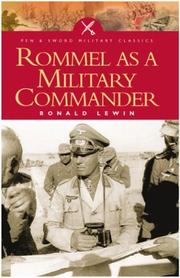 Front cover of Rommel as military commander by Ronald Lewin