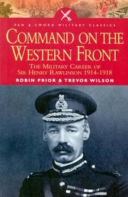 Cover of Command on the Western Front by Robin Prior