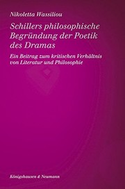 Front cover of Schillers philosophische Begründung der Poetik des Dramas by Unknown