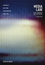 Cover of Media Law by David Rolph