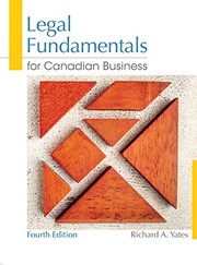 Cover of Legal Fundamentals for Canadian Business by Richard A. Yates