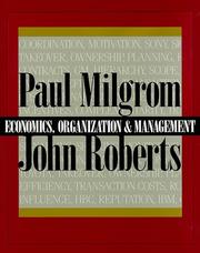 Cover of Economics, organization, and management by Paul R. Milgrom