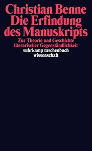 Cover of Die Erfindung des Manuskripts by Christian Benne