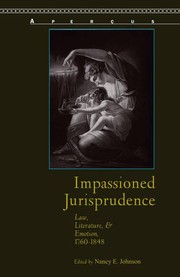 Cover of Impassioned Jurisprudence by Nancy E. Johnson