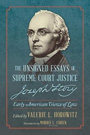 Cover of The Unsigned Essays of Supreme Court Justice Joseph Story by Joseph Story