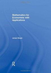 Front cover of Mathematics for Economists with Applications by James Bergin