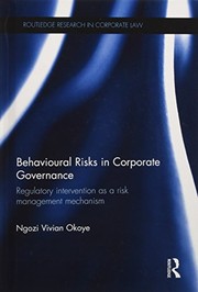 Front cover of Behavioural Risks in Corporate Governance by Ngozi Vivian Okoye