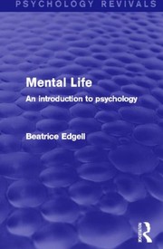 Cover of Mental life by Beatrice Edgell