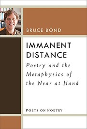 Cover of Immanent Distance by Bruce Bond