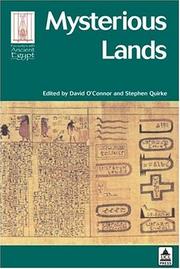 Cover of Mysterious lands by David B. O'Connor