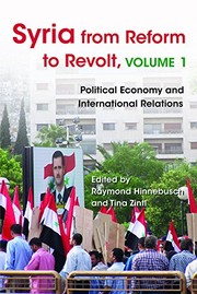 Front cover of Syria from Reform to Revolt : Volume 1 by Raymond Hinnebusch