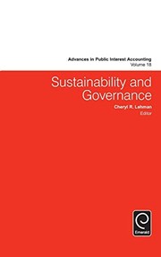 Front cover of Sustainability and Governance by Cheryl R. Lehman