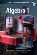 Front cover of Algebra 1 Teacher Edition with Solutions Key by Burger, Dixon, Larson and Leinwand Kanold