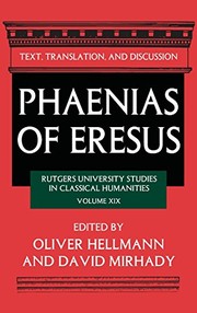 Cover of Phaenias of Eresus by Oliver Hellmann