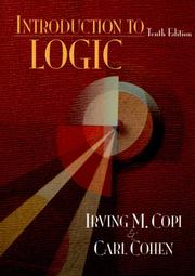 Cover of Introduction to logic by Irving Marmer Copi