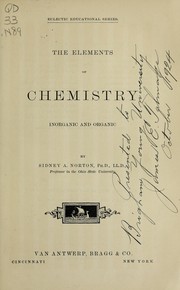Front cover of The elements of chemistry by Sidney A. Norton