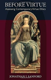 Cover of Before Virtue by Jonathan Sanford