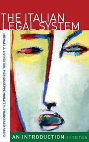 Front cover of The Italian Legal System by Michael A. Livingston
