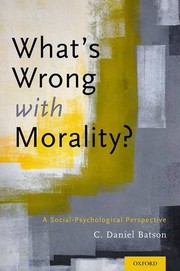 Cover of What's Wrong With Morality? by C. Daniel Batson
