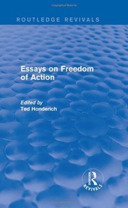 Front cover of Essays on Freedom of Action by Ted Honderich