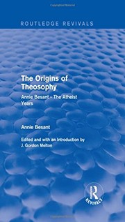 Cover of The Origins of Theosophy by Annie Wood Besant