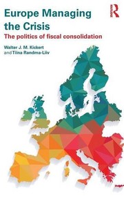 Front cover of Europe Managing the Crisis by Walter Kickert