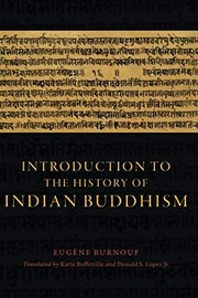 Cover of Introduction to the History of Indian Buddhism by Eugène Burnouf