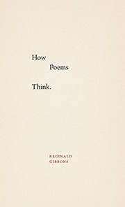 Cover of How Poems Think by Reginald Gibbons