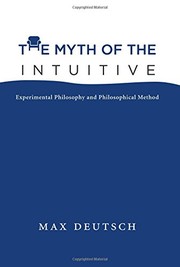 Front cover of The Myth of the Intuitive by Max Emil Deutsch