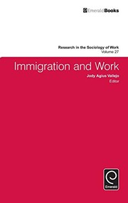 Cover of Immigration and Work by Jody Agius Vallejo