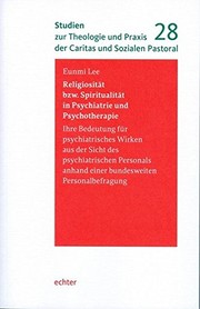 Front cover of Religiosität bzw. Spiritualität in Psychiatrie und Psychotherapie by Eunmi Lee