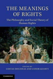 Cover of The Meanings of Rights by Costas Douzinas